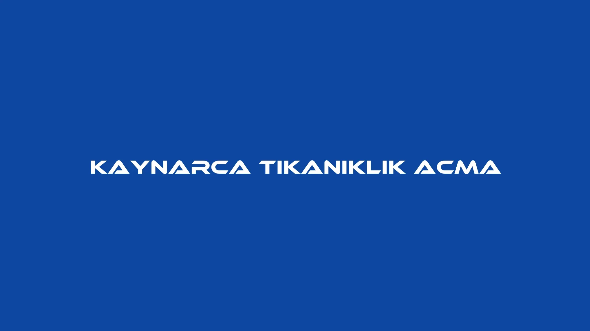 Kaynarca Tıkanıklık Açma