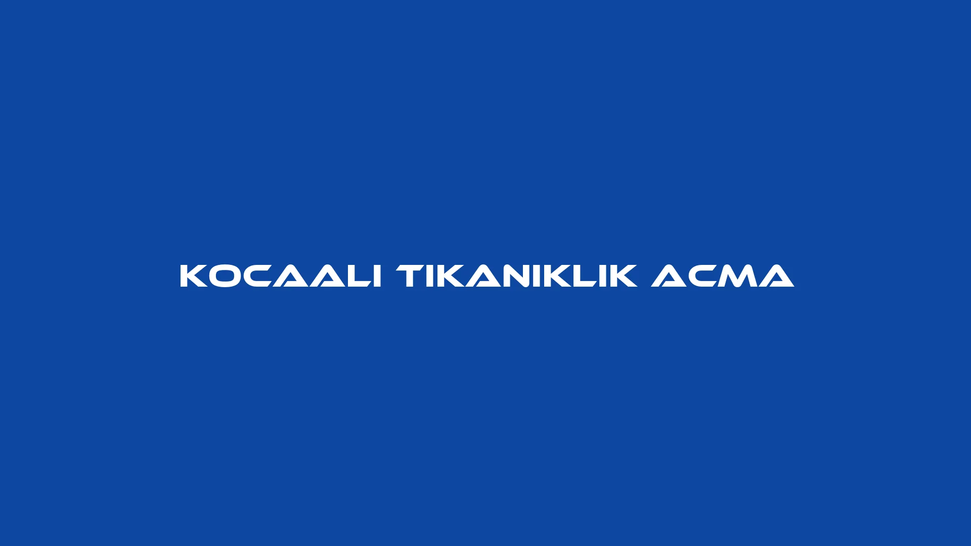 Kocaali Tıkanıklık Açma